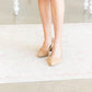 Taupe Pointy Toe Wooden Heels - FINAL SALE Shoes