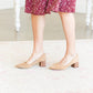 Taupe Pointy Toe Wooden Heels - FINAL SALE Shoes