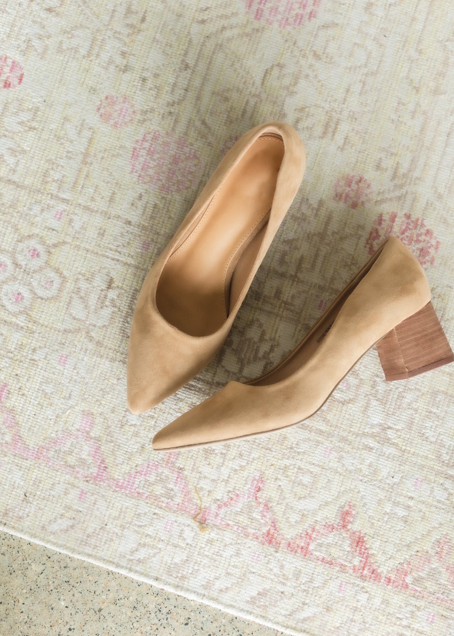 Taupe Pointy Toe Wooden Heels - FINAL SALE Shoes