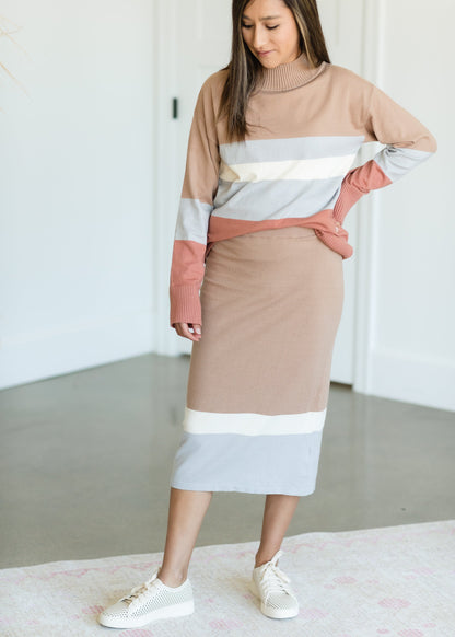 Taupe Stripe Miranda Sweater Tops