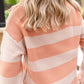 Taupe Two Tone Knit Sweater Top - FINAL SALE Tops