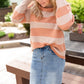 Taupe Two Tone Knit Sweater Top - FINAL SALE Tops