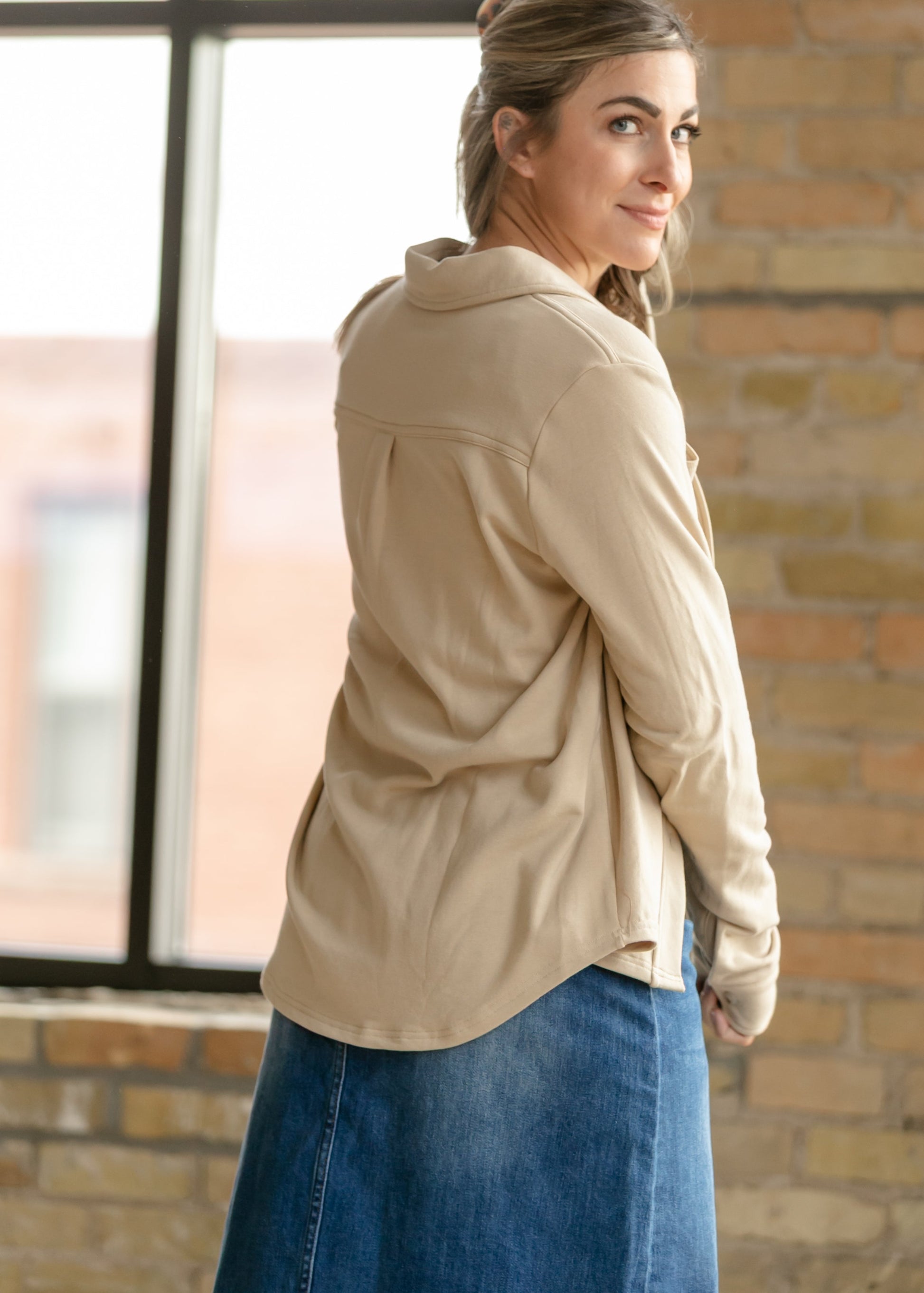 Taylor Ultra Soft Button Front Shirt IC Tops