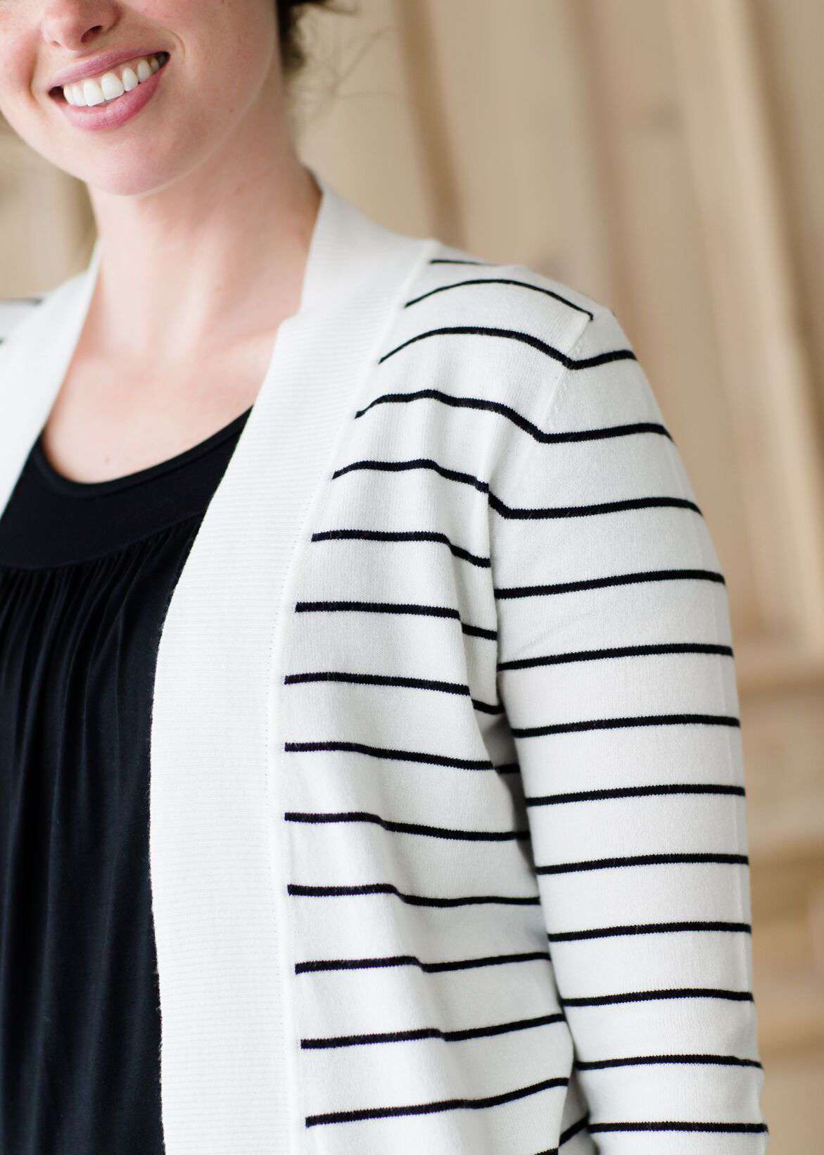 Teacher Stripe Open Front Cardigan-FINAL SALE Layering Essentials