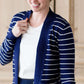 Teacher Stripe Open Front Cardigan-FINAL SALE Layering Essentials