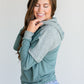 Teal Long Sleeve Lightweight Hoodie FF Tops