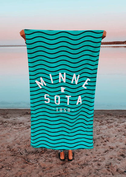 Teal Minnesota Beach Towel Accessories