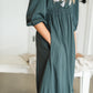 Teal Pom Pom Embroidered Maxi Dress Dresses