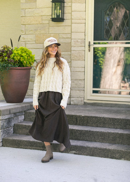 Tencel A-Line Maxi Skirt FF Skirts