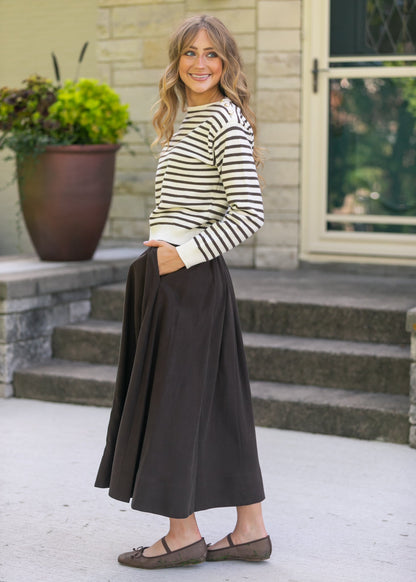Tencel A-Line Maxi Skirt FF Skirts