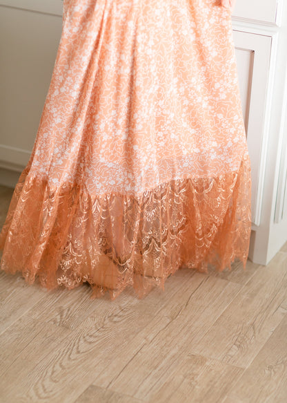 Terracotta Floral Tie Shoulder Maxi Dress - FINAL SALE Dresses