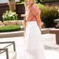 Terracotta Puff Short Sleeve Eyelet Top - FINAL SALE Tops