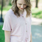 Terry Button Top - FINAL SALE Tops Pink / XS