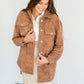 Textured Button Up Shacket FF Tops