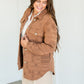 Textured Button Up Shacket FF Tops