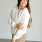 Textured Cream Knit Crewneck Top FF Tops