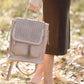 Textured Faux Leather Backpack Accessories