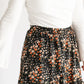 Textured Floral Asymmetric Midi Skirt FF Skirts