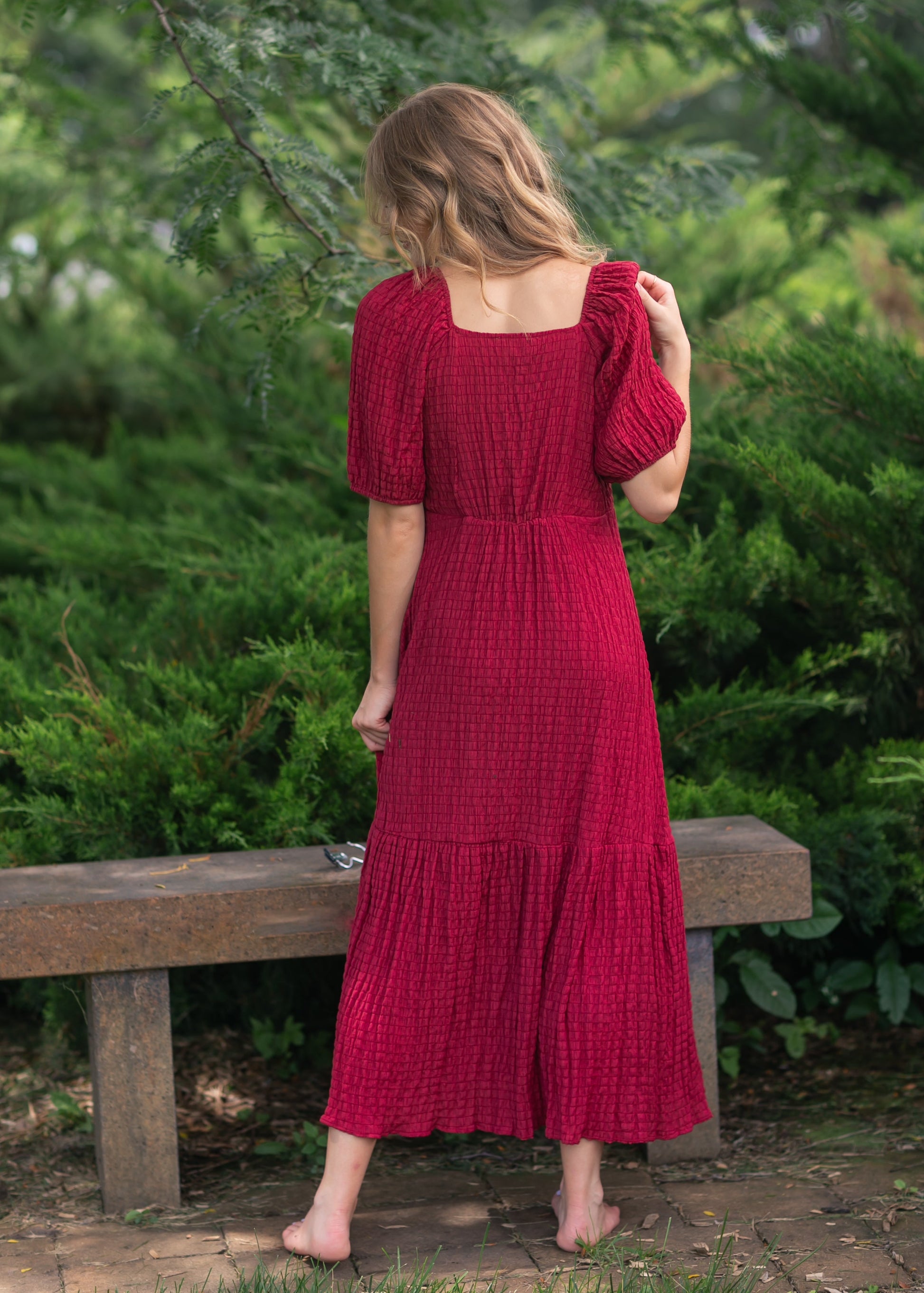 Textured Woven Maxi Dress FF Dresses