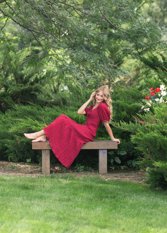 Textured Woven Maxi Dress FF Dresses