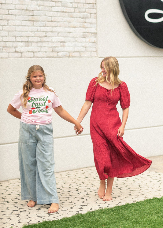 Textured Woven Maxi Dress FF Dresses