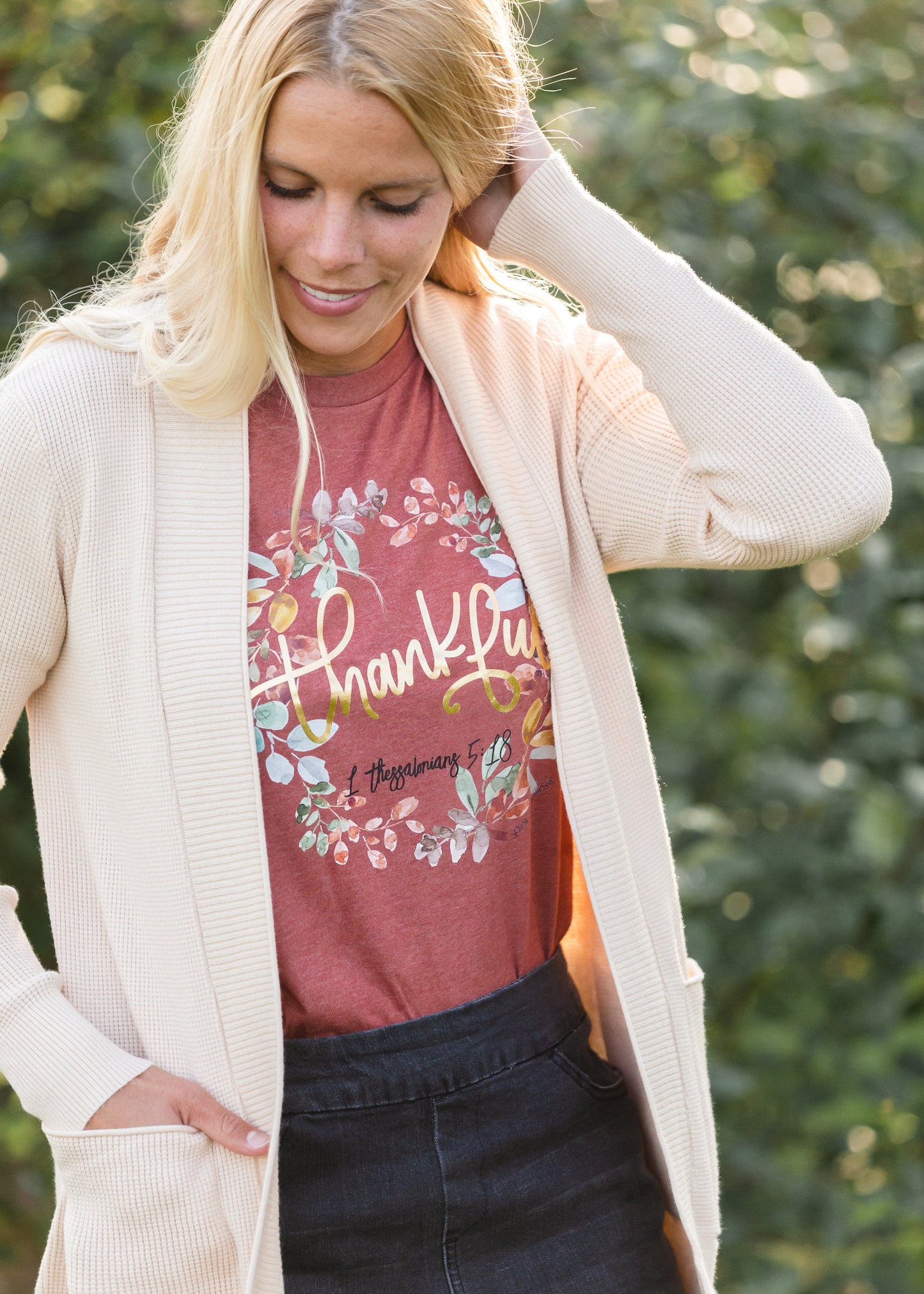 Thankful Floral Vintage Graphic Tee - FINAL SALE Shirt