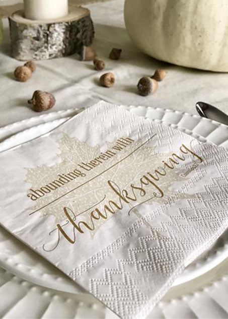 Thanksgiving Leaf Luncheon Napkin - FINAL SALE Home & Lifestyle