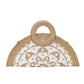 The Pia White and Straw Crossbody Clutch Accessories