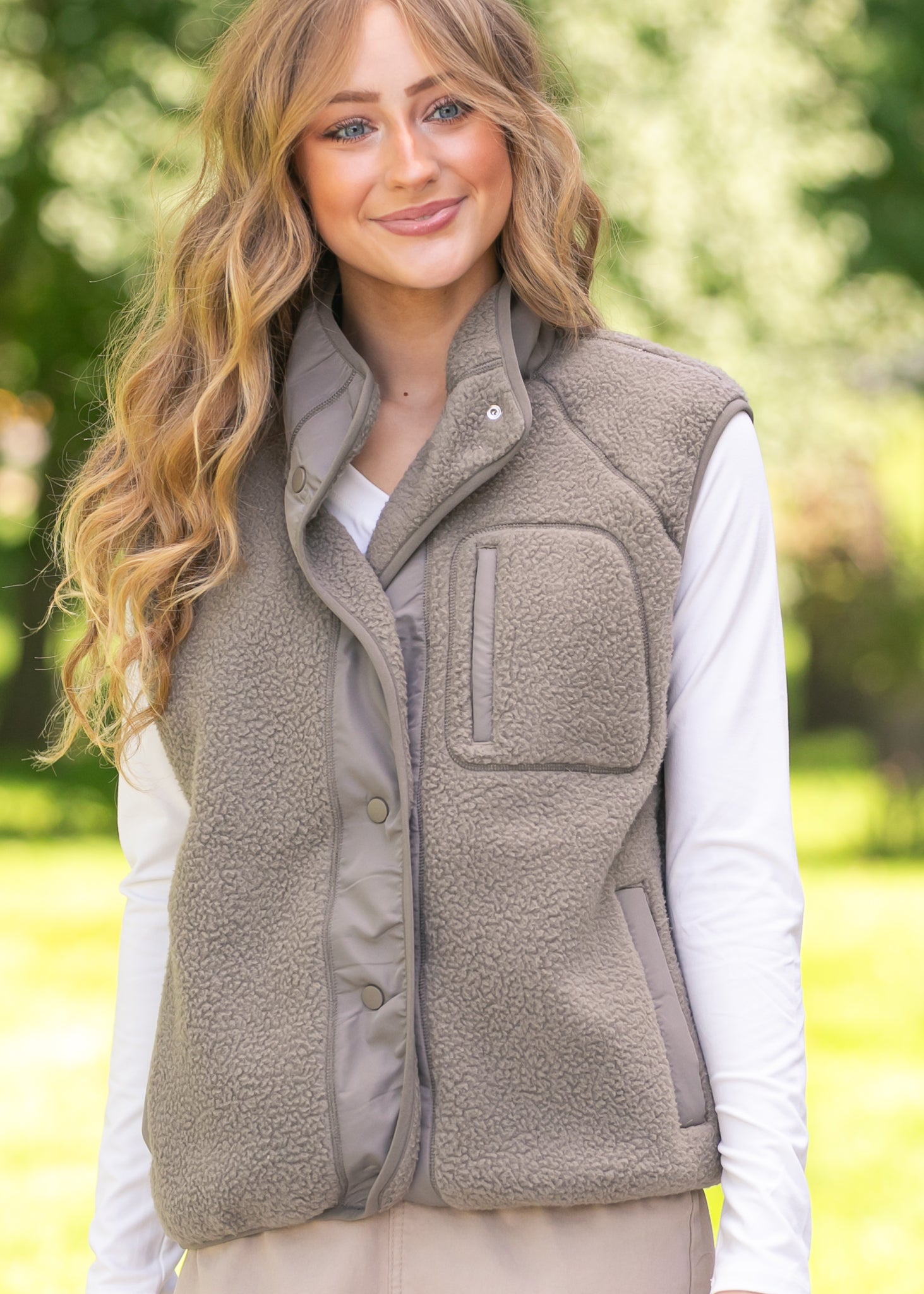 Thermal Soft Fleece Vest FF Layering Essentials Olive / S