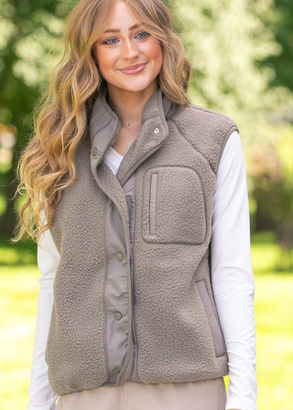 Thermal Soft Fleece Vest FF Layering Essentials Olive / S