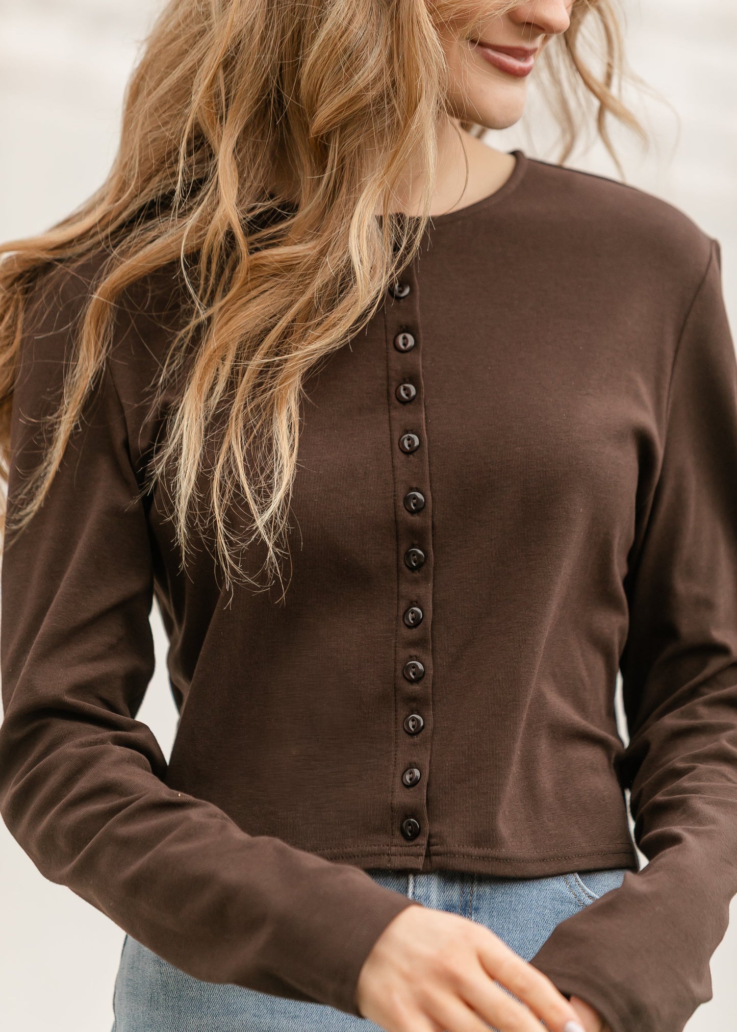 Things Between® Button Down Long Sleeve Top FF Layering Essentials