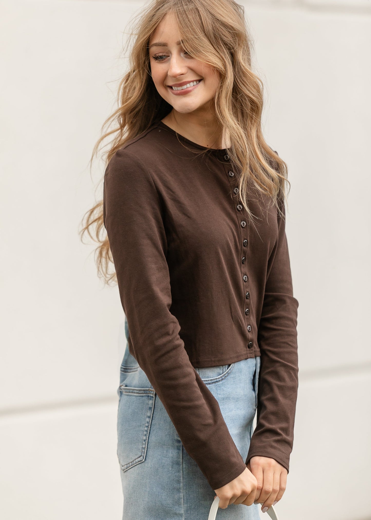 Things Between® Button Down Long Sleeve Top FF Layering Essentials