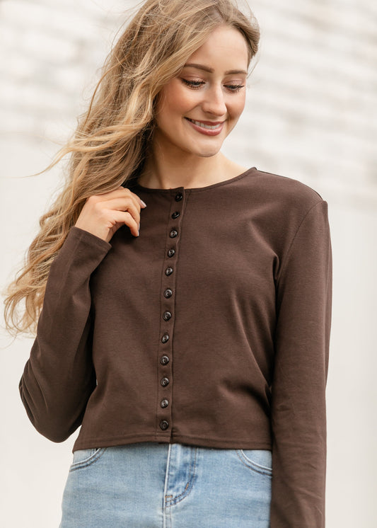 Things Between® Button Down Long Sleeve Top FF Layering Essentials