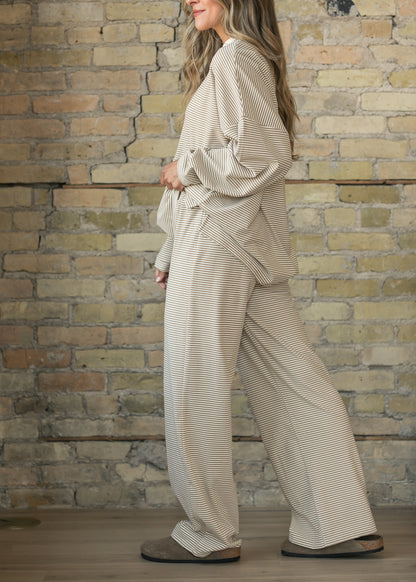 Things Between® Dani Beige Relaxed Fit Pants FF Pants