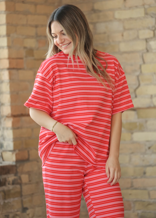 Things Between® Double Stripe Oversize Tee FF Tops