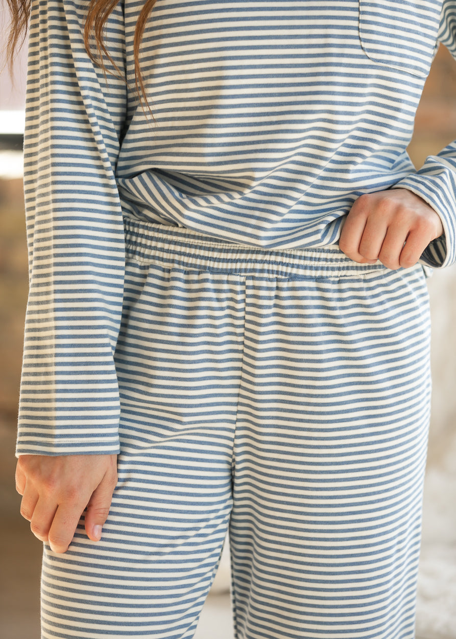 Things Between® Light Blue Striped Pants FF Pants