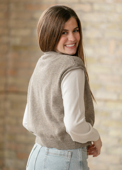 Things Between® Mocha Piper Vest Cardigan FF Layering Essentials