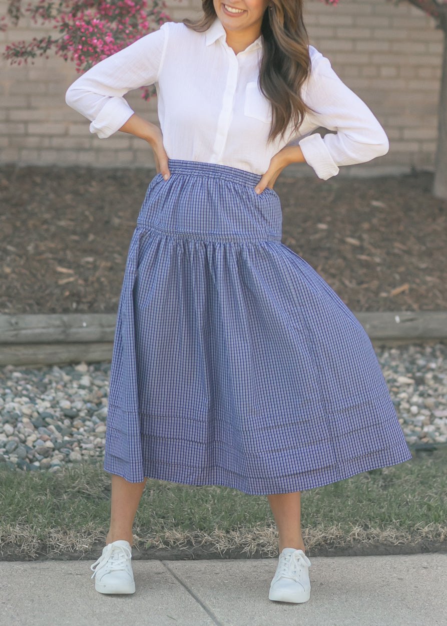 Things Between® Pleated Checker Skirt FF Skirts