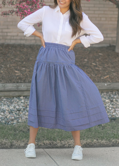 Things Between® Pleated Checker Skirt FF Skirts