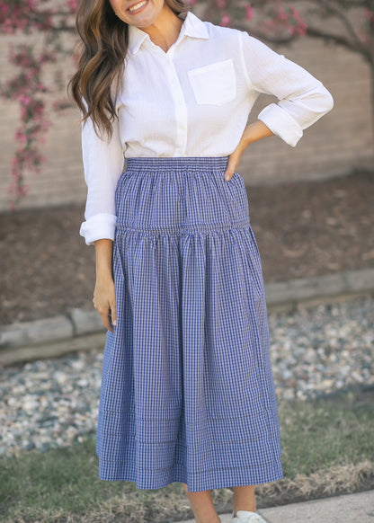 Things Between® Pleated Checker Skirt FF Skirts