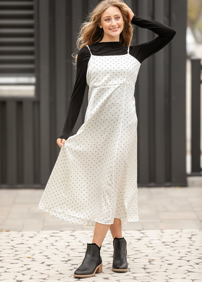 Things Between® Polka Dot Satin Cami Dress FF Dresses