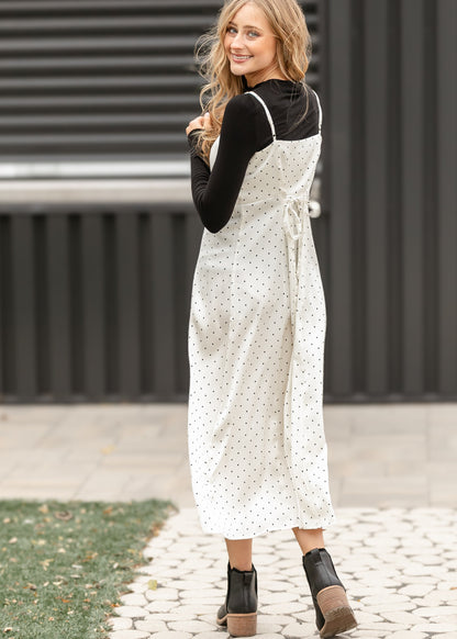 Things Between® Polka Dot Satin Cami Dress FF Dresses