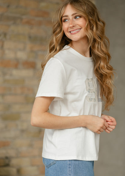 Things Between® Short Sleeve Embroidered Floral 90 Top FF Tops