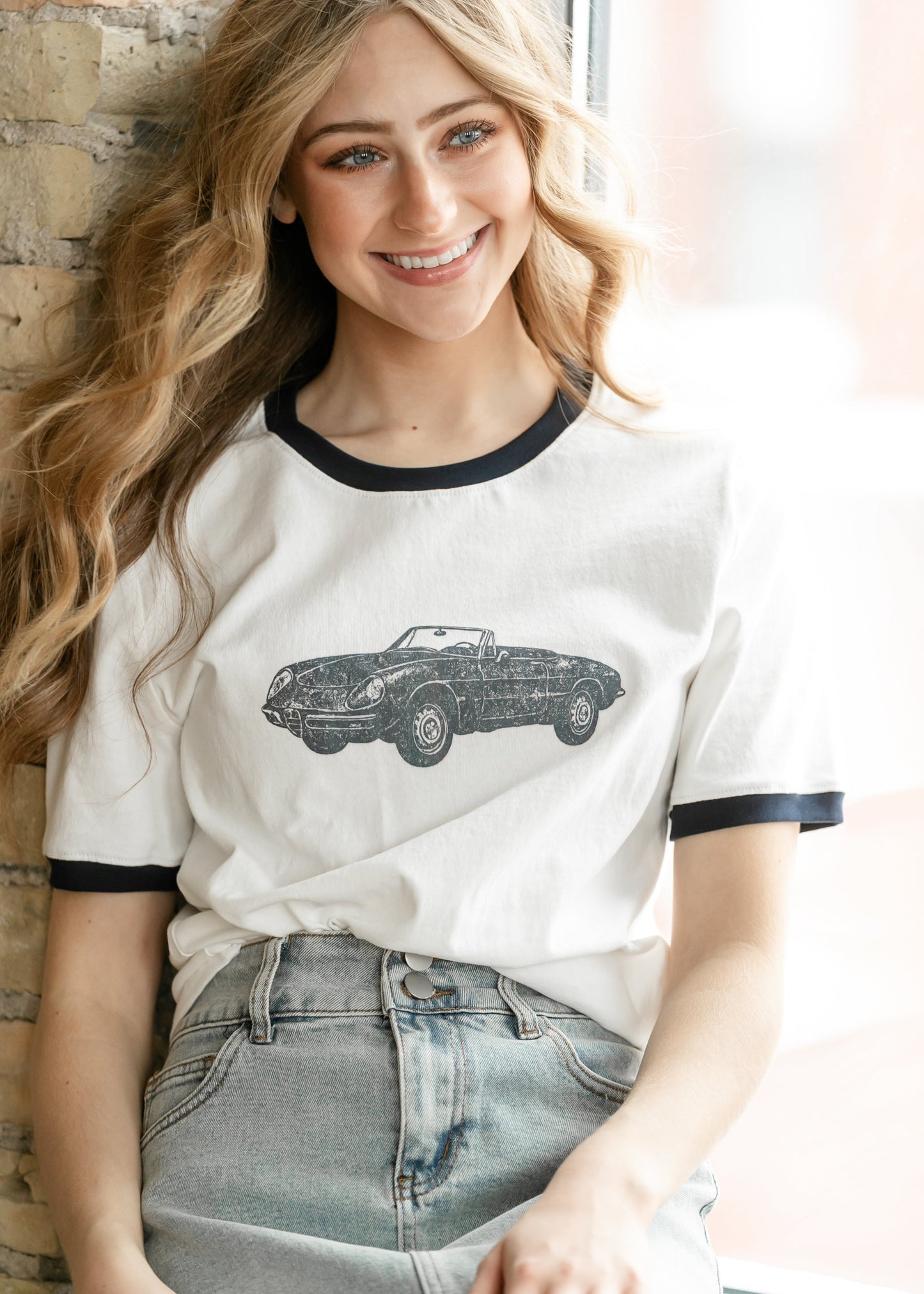 Things Between® Vintage Car Graphic T-Shirt FF Tops