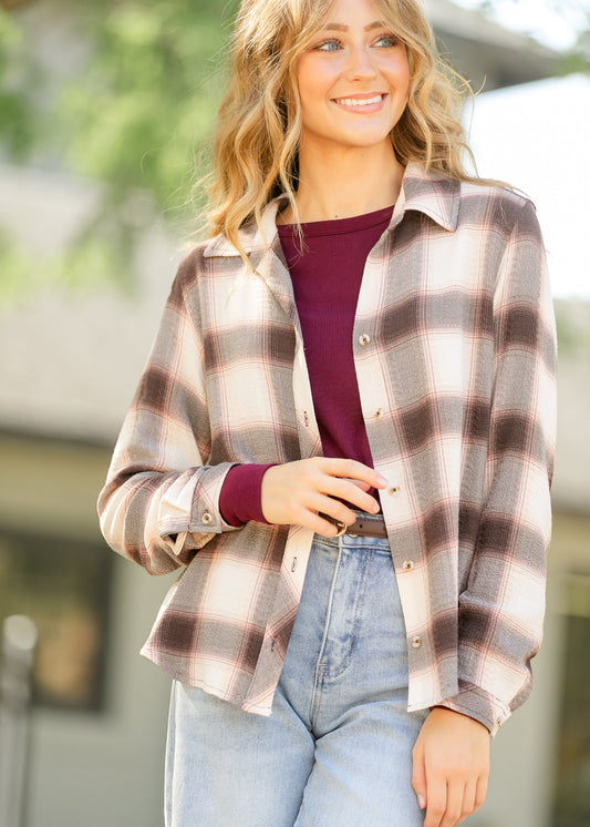 Thread & Supply® Daphne Plaid Shirt FF Tops