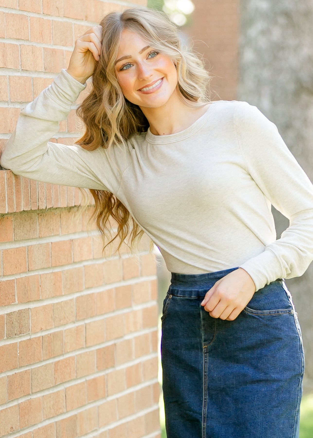 Thread & Supply® Stacy Top FF Tops Sand Heather / S