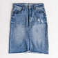 Tiana Distressed Denim Midi Skirt IC Skirts