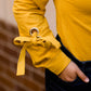 Tie Detail Sleeve Sweatshirt Tops