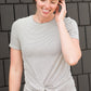 Tie Knot Detail T-Shirt Tops