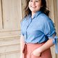 Tie Sleeve Button Up Blouse - FINAL SALE Tops